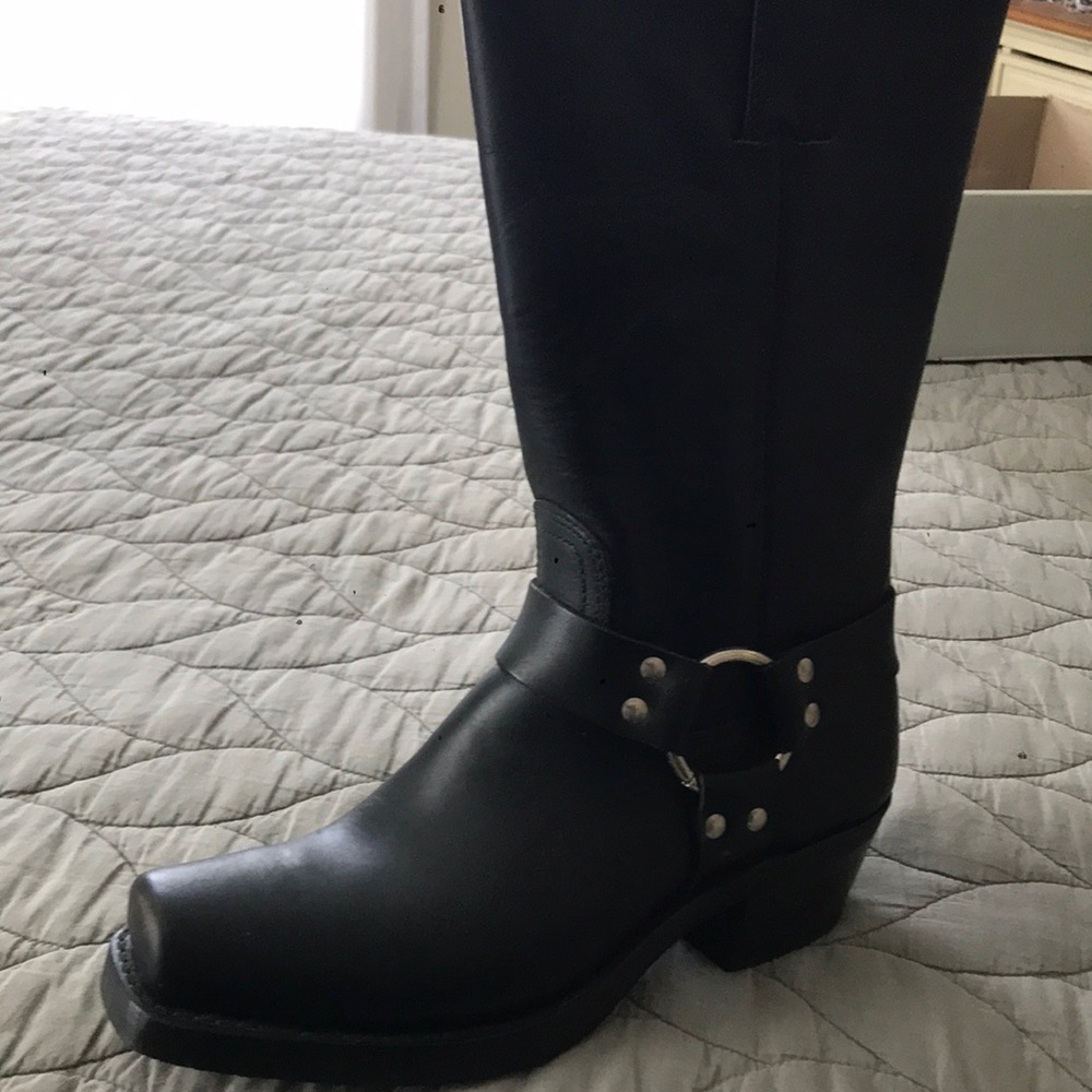 Frye genuine leather harness boot size 8